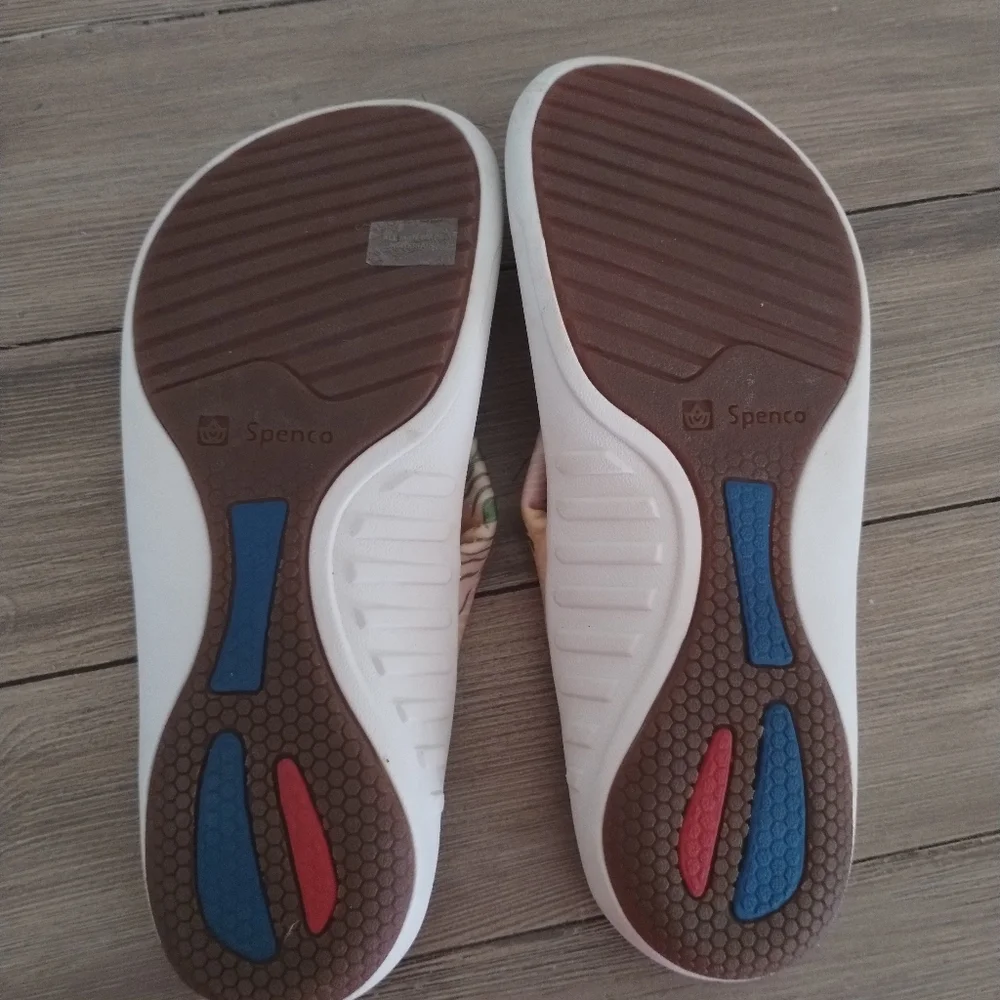 Spenco Victoria Tropical Comfort Step Flip Flops Sandals 🩴 - Picture 10 of 11